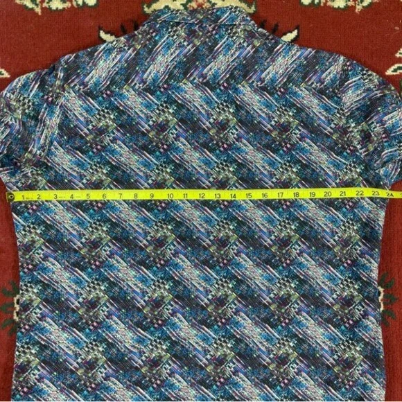Robert Graham Paint Splashed Psychedelic Design Long Sleeve Men’s Shirt Size M